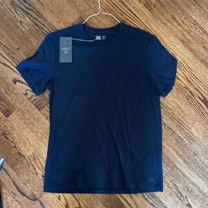 VRST Mens Short Sleeve Mens SMALL Washed Tee Darker Ardosia Slate Blue NWT